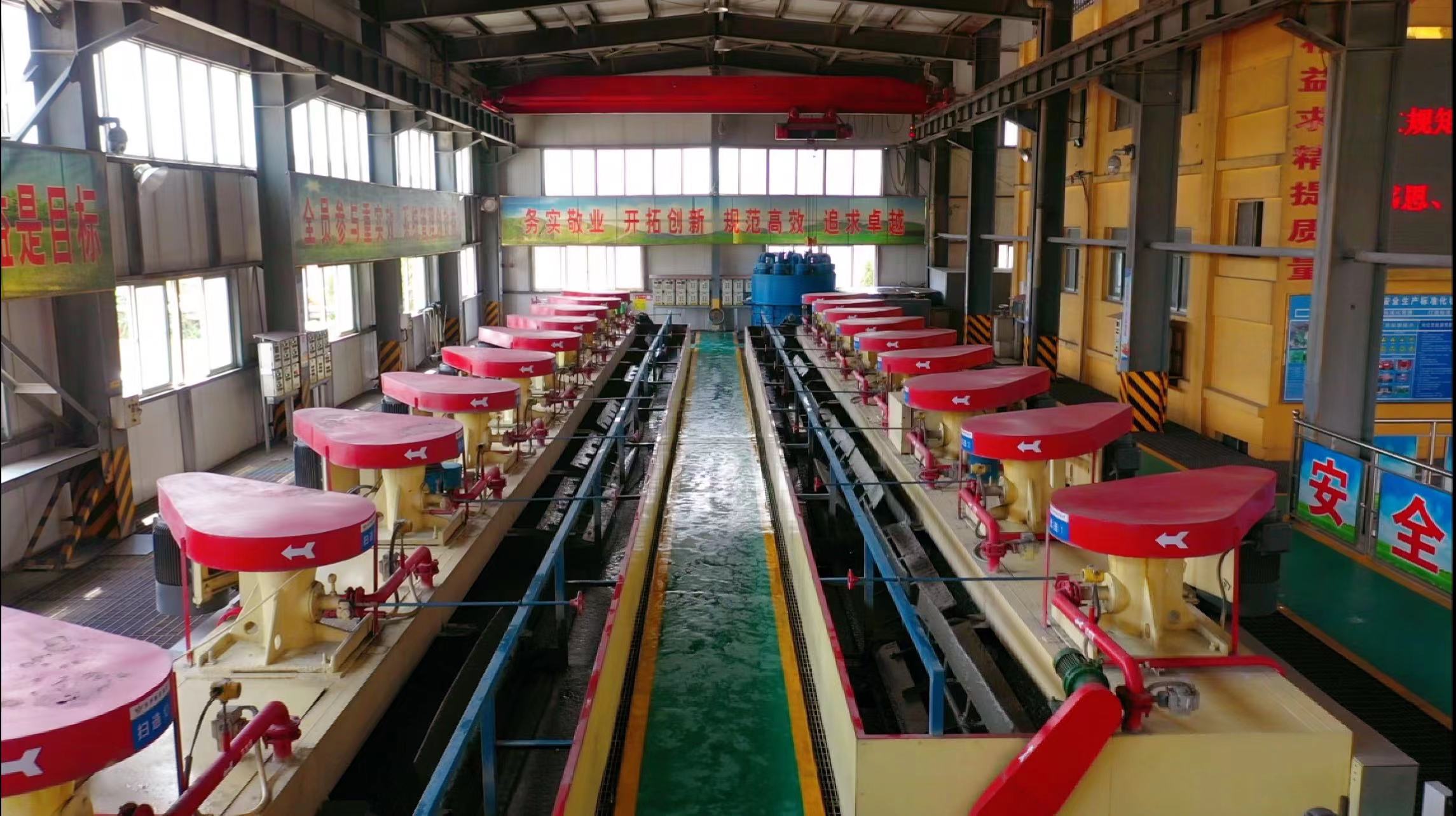 <p>大尹格庄金矿选矿车间浮选流程</p>